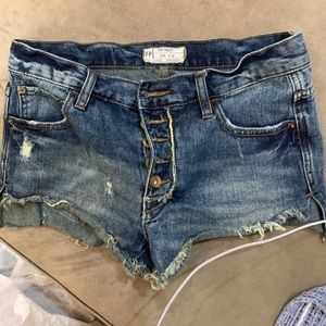 Free people denim shorts